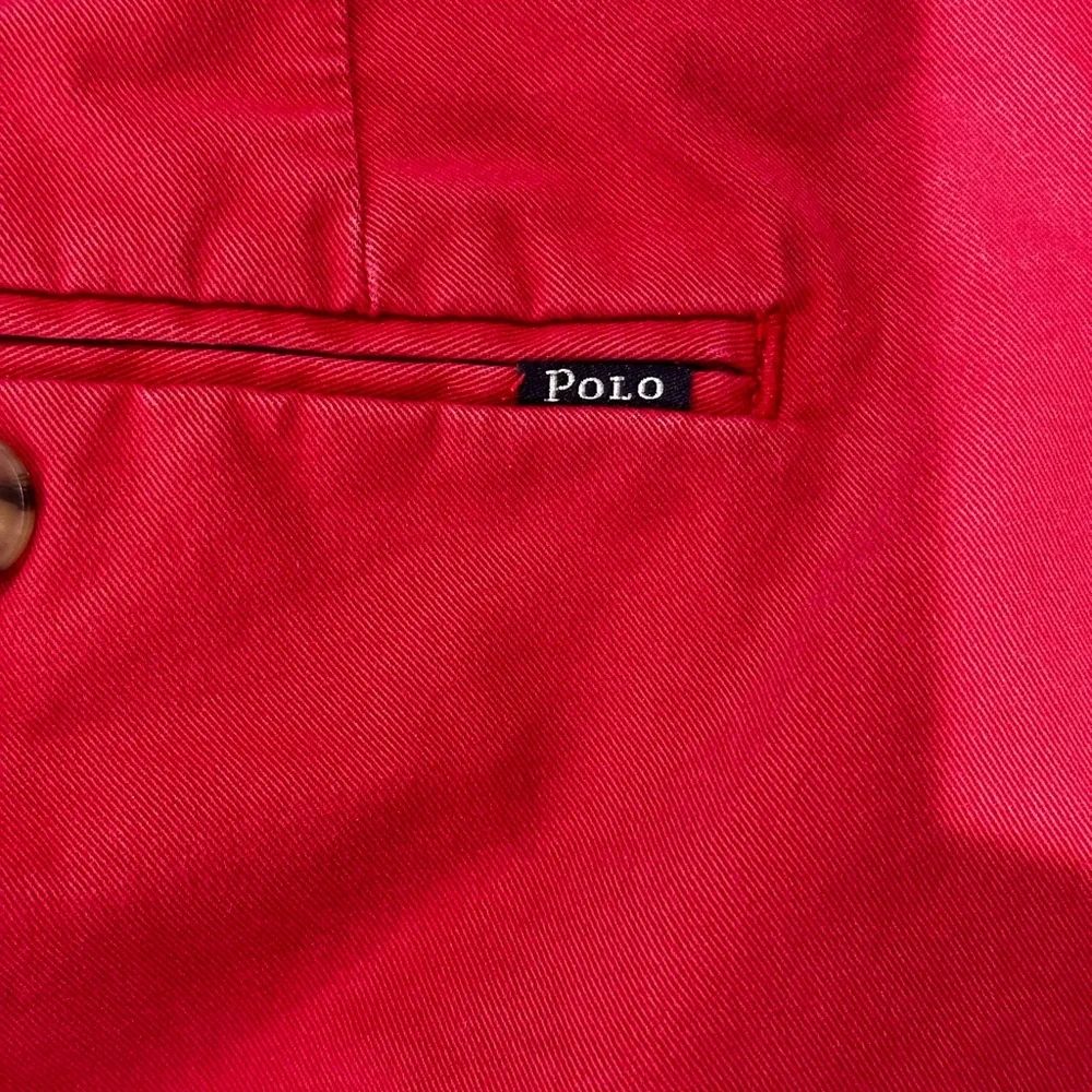 Polo Ralph Lauren Men’s Red Chino Shorts Size 42 Classic Fit Casual Cotton - Picture 5 of 5
